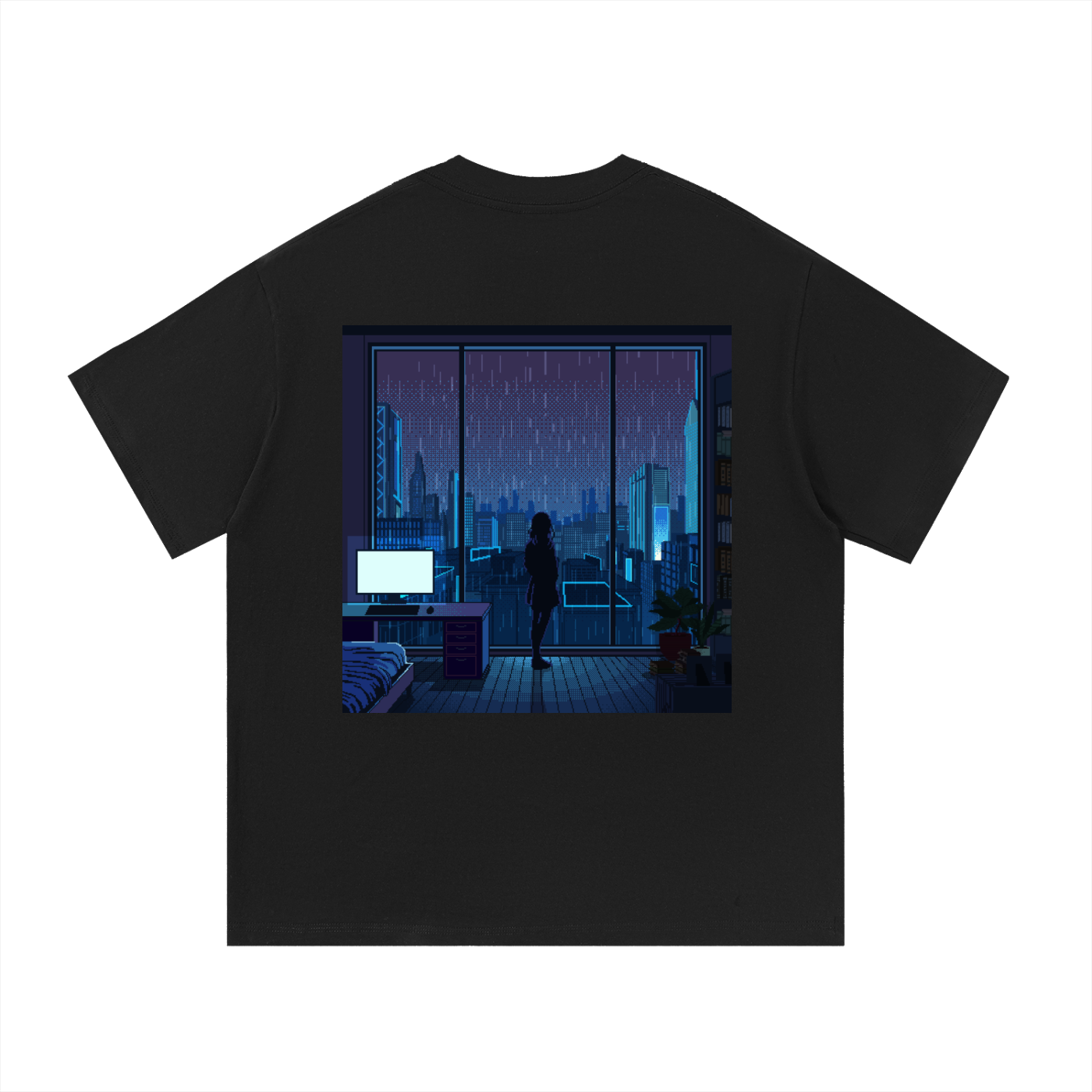"Blue Light GIF" Essential Cotton T-Shirt